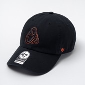 「’47/フォーティーセブン」Orioles '47 CLEAN UP Black (Black x Orange Logo)|CAP
