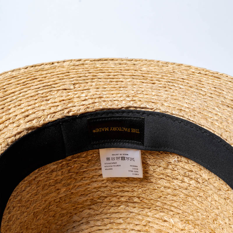 THE FACTORY MADE/ザファクトリーメイド」RAFFIA BLADE KANKAN HAT