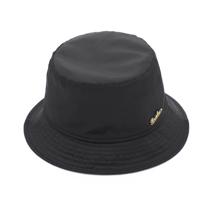 Borsalino【ボルサリーノ】バケットハット　バケハ　ポリエステル　ブラック Borsalino/ボルサリーノ」Rain Bucket(レイン バケット) | BUCKET