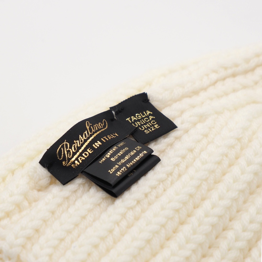 「Borsalino/ボルサリーノ」Bell Beanie Ribbed Virgin Wool(ベル リブビーニー バージン ウール)