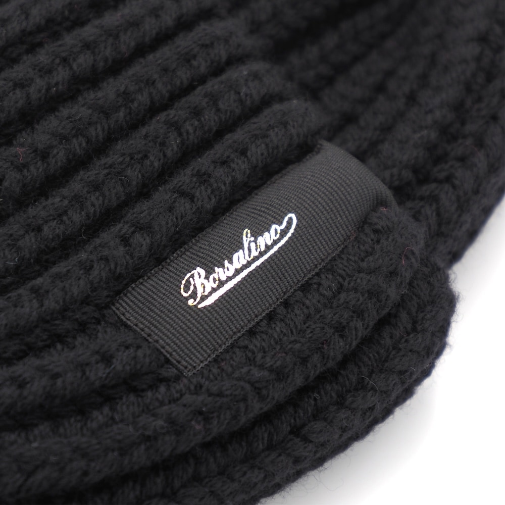 「Borsalino/ボルサリーノ」Bell Beanie Ribbed Virgin Wool(ベル リブビーニー バージン ウール)