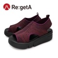 Re:getA リゲッタ レディース 軽量厚底ニットサンダル