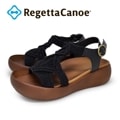リゲッタカヌー RegettaCanoe CJBH-3010  厚底 マクラメサンダル 編み込みデザイン ウェッジヒール 木目調 バルキーヒール 履きやすい 歩きやすい レディース リゾート