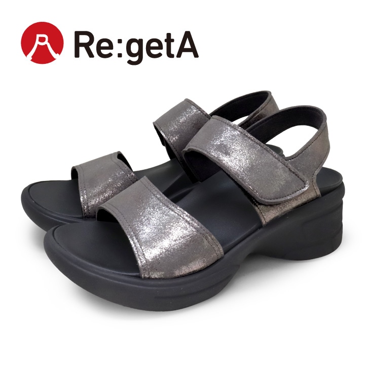 リゲッタ Re:getA RE-552 軽量 厚底 2本ベルトサンダル 生グミインソール バックベルト レディース 履きやすい 歩きやすい EVA