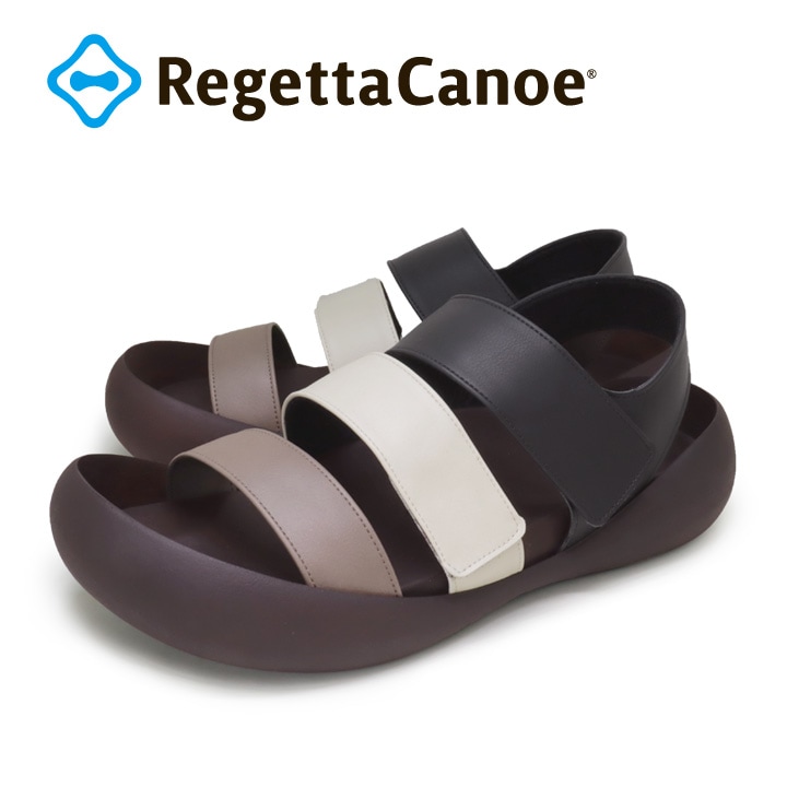 リゲッタカヌー RegettaCanoe CJMB-2513 メンズビッグフットライト ベルトサンダル  サンダル モノクロ 履きやすい 歩きやすい 父の日