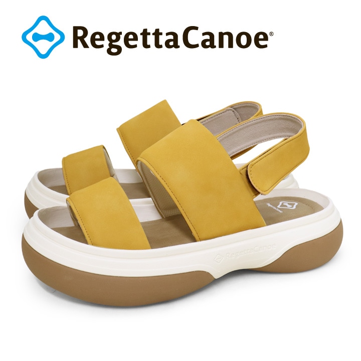 リゲッタカヌー RegettaCanoe CJFT-007 バックベルト パフィーサンダル ボリューム フリッツモ レディース 厚底 歩きやすい 履きやすい オシャレ ツートンカラーソール ぷくぷく パデッド