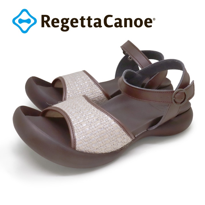リゲッタカヌー RegettaCanoe　サマーツイード リネンサンダル  麻  ぺたんこ　履きやすい　歩きやすい　ローヒール