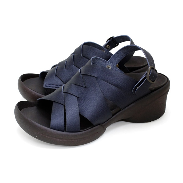 Re:getA リゲッタ レディース 手染め編み込みベルトサンダル