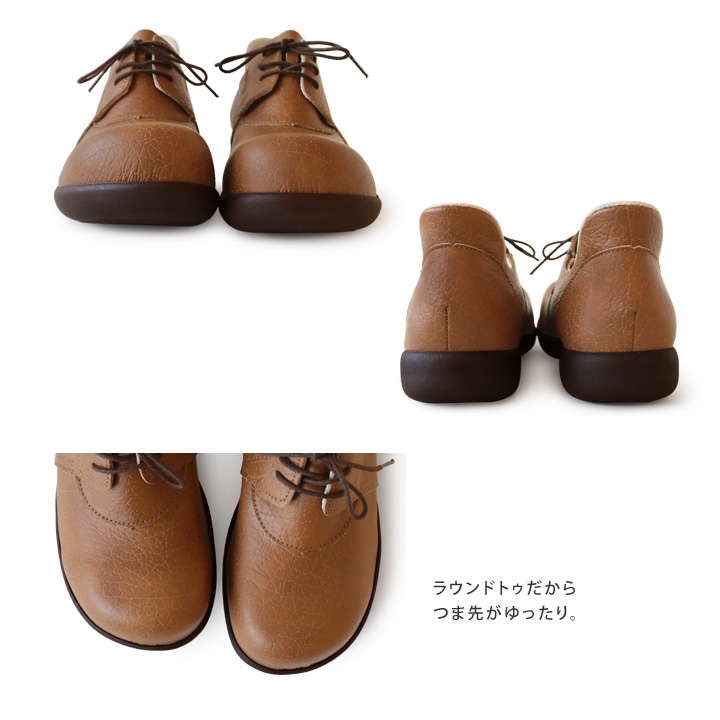 Re:getA リゲッタ スットオン R371 L ブラウン　茶 レースアップ リゲッタ Re:getA R-371 スットオン ハンズフリー レースアップ