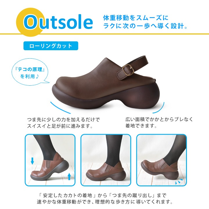 リゲッタカヌー RegettaCanoe CJES-6141 エッグヒール バックベルト付きサボ アンティーク風 レディース 厚底 歩きやすい 履きやすい