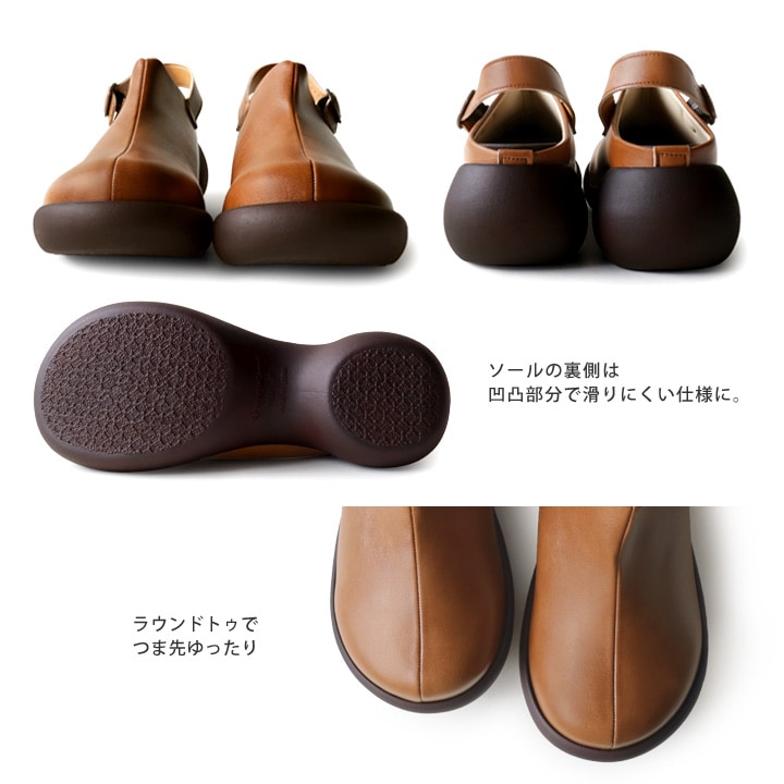 リゲッタカヌー RegettaCanoe CJES-6141 エッグヒール バックベルト付きサボ アンティーク風 レディース 厚底 歩きやすい 履きやすい