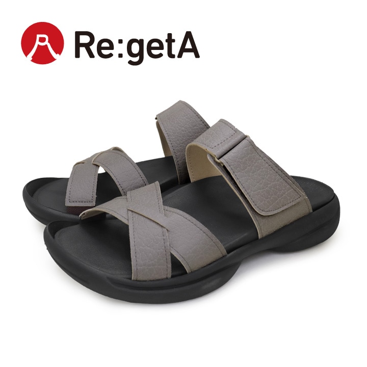 リゲッタ Re:getA re-3102 サンダル メンズ 軽量 ベルクロ  履きやすい 歩きやすい 痛くなりにくい