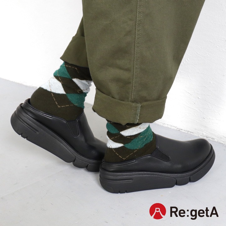 リゲッタ Re:getA RE-168 軽量 厚底 スリッポンシューズ レディース 履きやすい 歩きやすい EVA