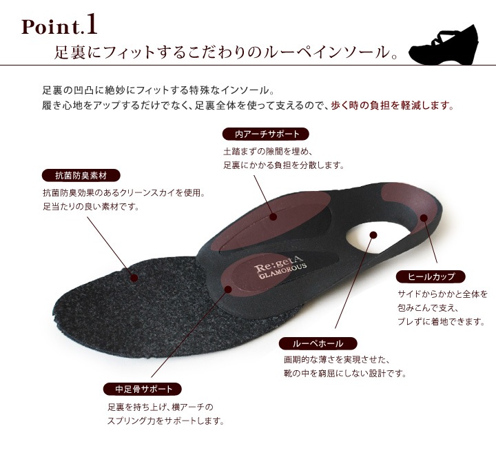 リゲッタ Re:getA　<br>R-6002  サイドジップショートブーツ 細身  大人カジュアル  きれいめ