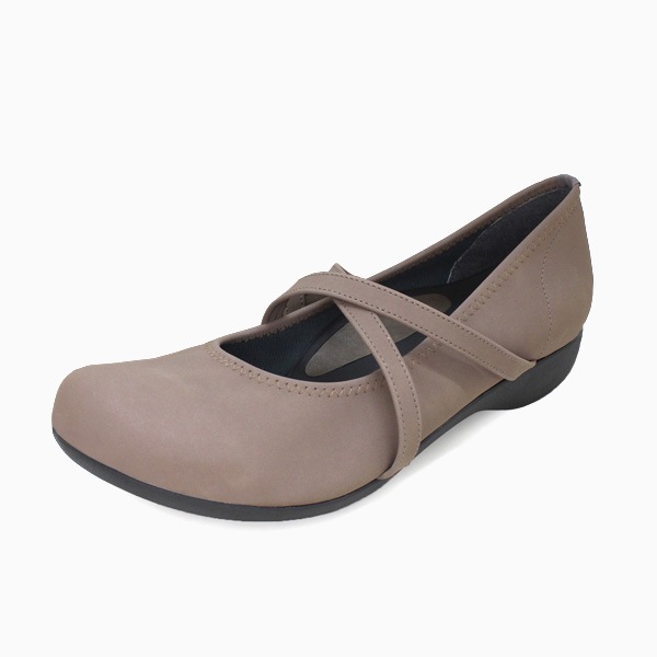 リゲッタ - Re:getA- R-0191 ローヒールクロスストラップパンプス シューズ ぺたんこ 履きやすい 歩きやすい 新生活 ヌバック調　くすみカラー