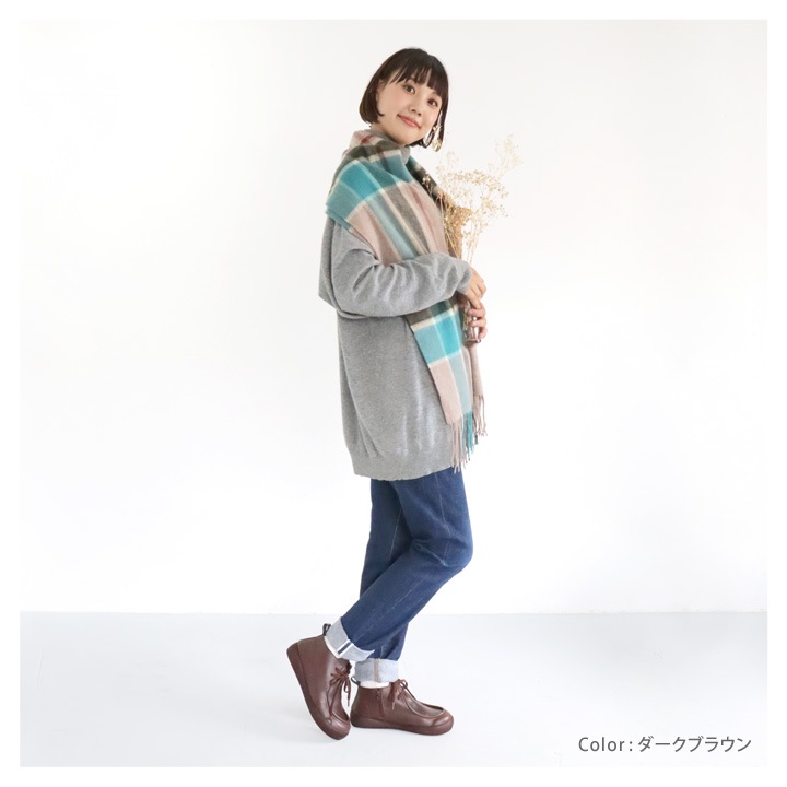 RegettaCanoe -リゲッタカヌー- CJGS-1305 ワラビーブーツ レディース レースアップ ローヒール 履きやすい 歩きやすい モカシン