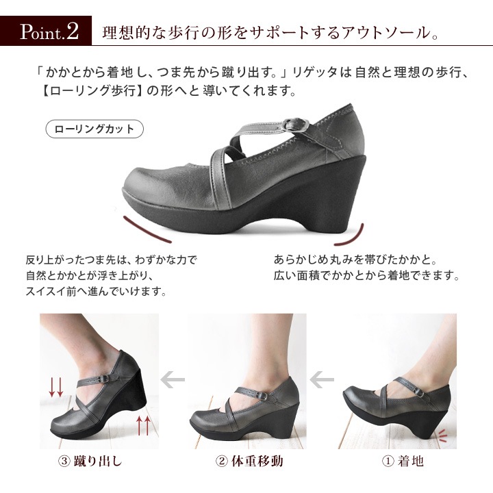 Re:getA リゲッタ レディース RDD-71a ハイウェッジパンプス
