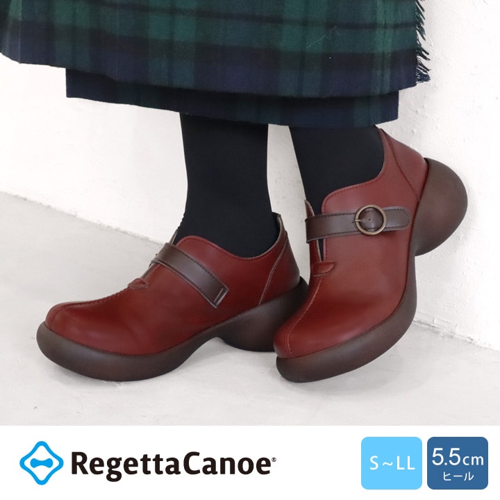 RegettaCanoe リゲッタカヌー レディース レトロ風 ワンベルトシューズ CJES-6144