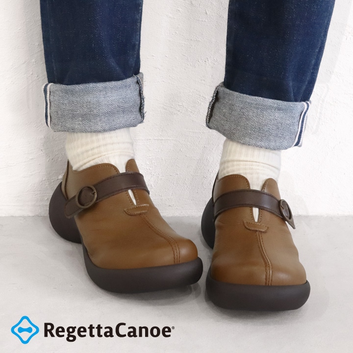 RegettaCanoe リゲッタカヌー レディース レトロ風 ワンベルトシューズ