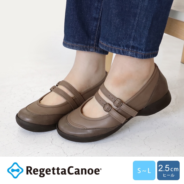 RegettaCanoe リゲッタカヌー レディース メリージェーン フラットパンプスシューズ CJSL-1708