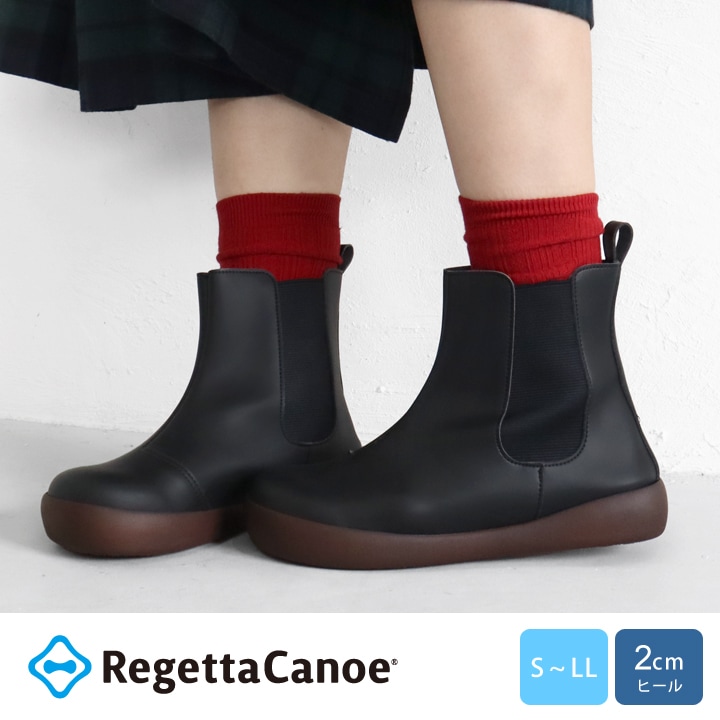 RegettaCanoe リゲッタカヌー レディース サイドゴアショートブーツ CJGS-1306