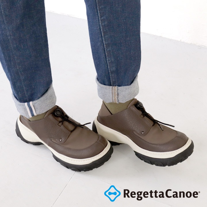 11月中旬販売予定!リゲッタカヌー RegettaCanoe CJAB-005 アボット コードストッパー シューズ レディース メンズ かかとが踏める 歩きやすい 履きやすい ツートンカラー