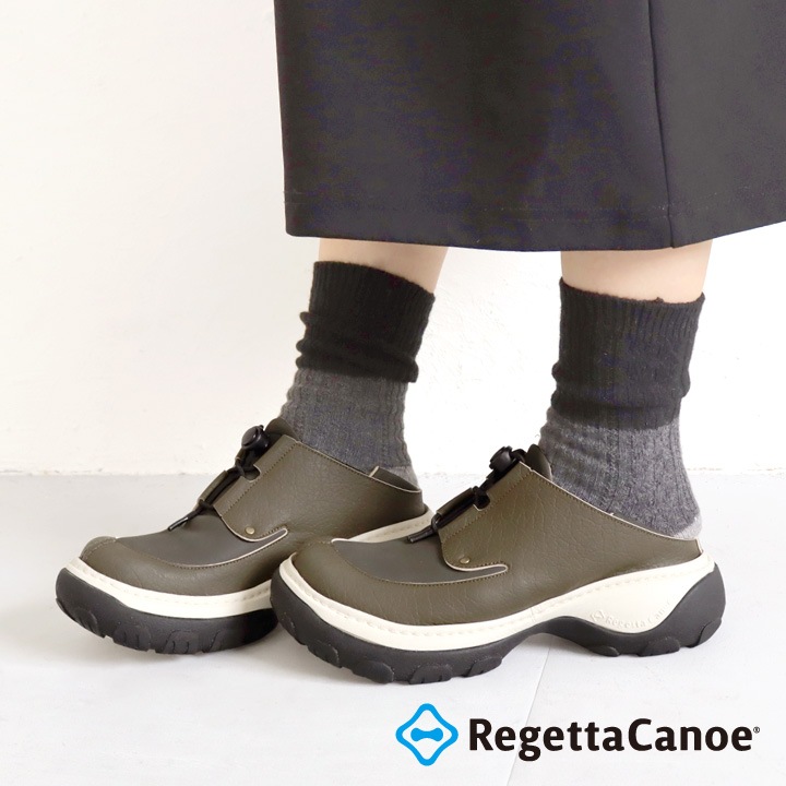 11月中旬販売予定!リゲッタカヌー RegettaCanoe CJAB-005 アボット コードストッパー シューズ レディース メンズ かかとが踏める 歩きやすい 履きやすい ツートンカラー
