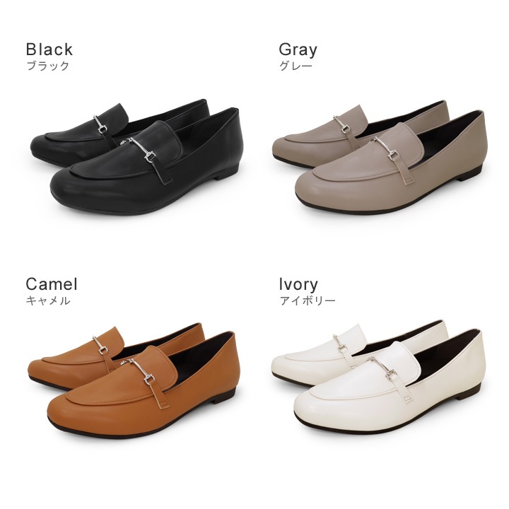 no-rush ノーラッシュ by リゲッタ 当店限定 NR-04 ビットローファー フラットヒール スクエアトゥ 1.5cm ビジネス 履きやすい 歩きやすい 痛くない 柔らかい 通勤 結婚式 入学式 卒業式