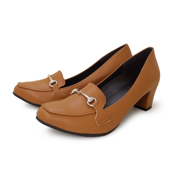 no-rush ノーラッシュ by リゲッタ 当店限定 NR-05 ビットヒールローファー ヒールパンプス スクエアトゥ 5.5cm ビジネス 履きやすい 歩きやすい 痛くない 柔らかい 通勤 結婚式 入学式 卒業式