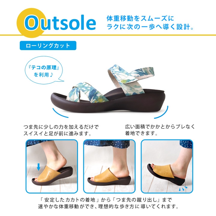 リゲッタカヌー RegettaCanoe CJFW-3520 ボタニカル柄 総柄 フラットウェッジヒール クロスベルトサンダル レディース バックベルト 歩きやすい 履きやすい 疲れにくい