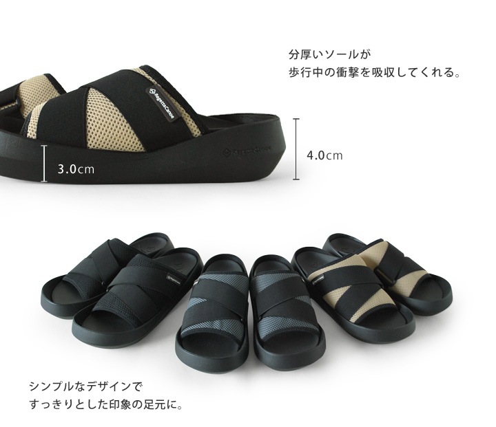 リゲッタカヌー RegettaCanoe CJEW-7605 メンズ 軽量サンダル メッシュ