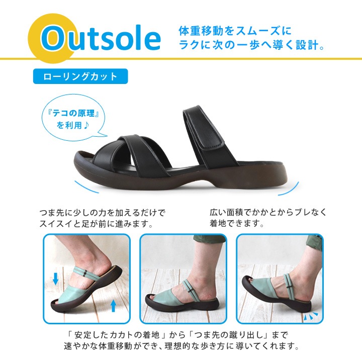 リゲッタカヌー RegettaCanoe CJSL-1706 ステイルソール クロスベルト サンダル ぺたんこ 履きやすい 歩きやすい ラバー素材 滑りにくい レディース つっかけ ローヒール