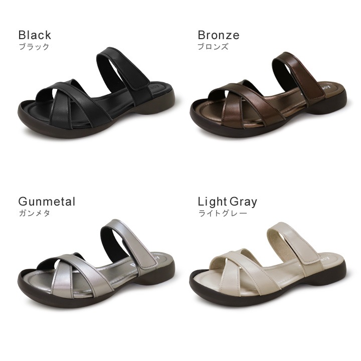 リゲッタカヌー RegettaCanoe CJSL-1706 ステイルソール クロスベルト サンダル ぺたんこ 履きやすい 歩きやすい ラバー素材 滑りにくい レディース つっかけ ローヒール