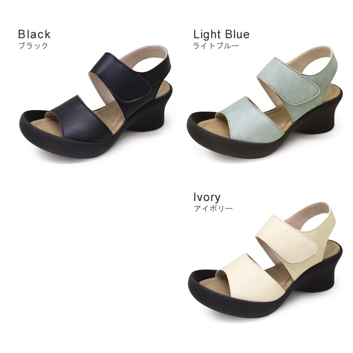 リゲッタカヌー RegettaCanoe CJFH-810 バックベルトサンダル ハイウェッジ 2本ベルト 履きやすい 歩きやすい サンダル レディース フレンチウェッジヒール 美脚