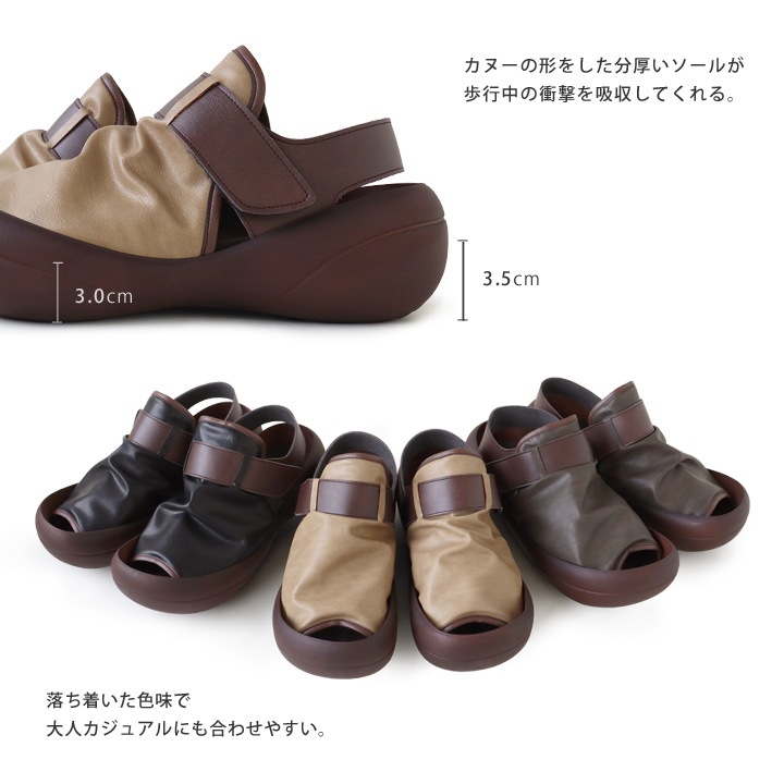 リゲッタカヌー RegettaCanoe CJBF-5179 ビッグフット サンダル メンズ ドレープ バックベルト 履きやすい 歩きやすい 父の日