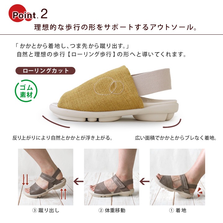 ツヴォル 2ball TB-206 バックストラップ ローヒール サンダル ツボル 履きやすい 歩きやすい 痛くない ナチュラル 麻 通気性