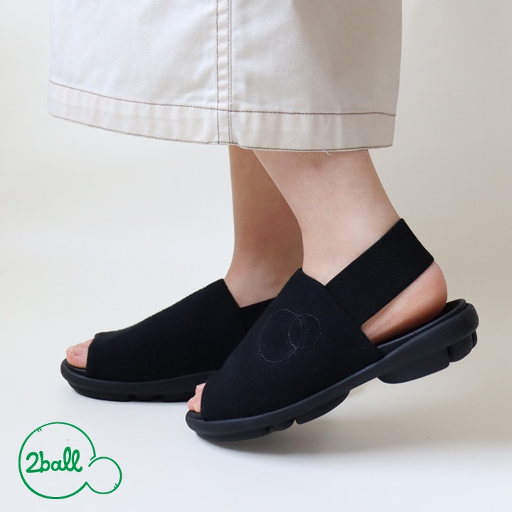 ツヴォル 2ball TB-206 バックストラップ ローヒール サンダル ツボル 履きやすい 歩きやすい 痛くない ナチュラル 麻 通気性