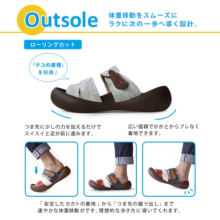 リゲッタカヌー RegettaCanoe CJMB-2512 メンズビッグフットライト ジャガード織ベルトサンダル 和風 サンダル 履きやすい 歩きやすい 父の日