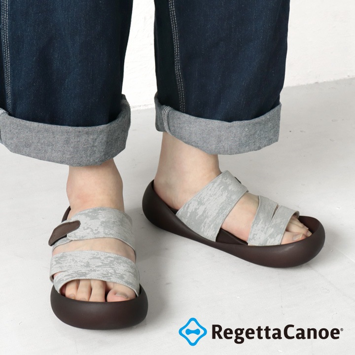 リゲッタカヌー RegettaCanoe CJMB-2512 メンズビッグフットライト ジャガード織ベルトサンダル 和風 サンダル 履きやすい 歩きやすい 父の日