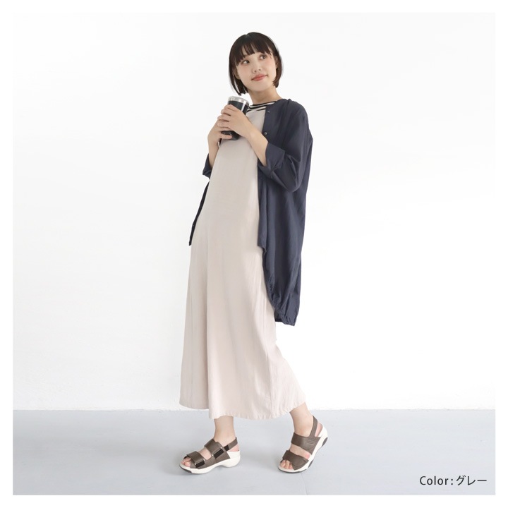 リゲッタ Re:getA RE-3005 軽量 厚底 2本ベルトサンダル フラット バックベルト レディース 歩きやすい 履きやすい 痛くなりにくい EVA