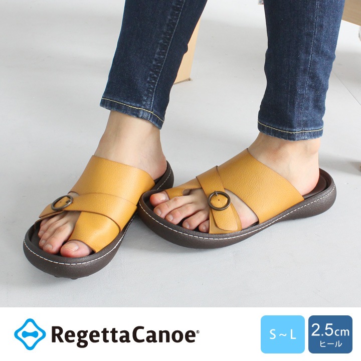 リゲッタカヌー RegettaCanoe<br>CJNT-1004 手染めトングサンダル レディース ぺたんこ 履きやすい 歩きやすい