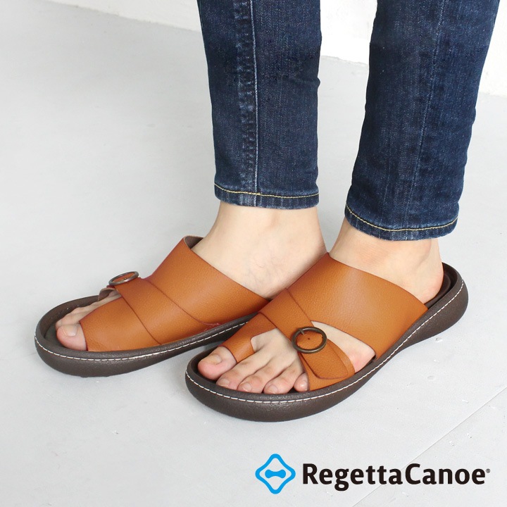 リゲッタカヌー RegettaCanoe<br>CJNT-1004 手染めトングサンダル レディース ぺたんこ 履きやすい 歩きやすい