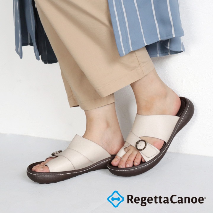 リゲッタカヌー RegettaCanoe<br>CJNT-1004 手染めトングサンダル レディース ぺたんこ 履きやすい 歩きやすい