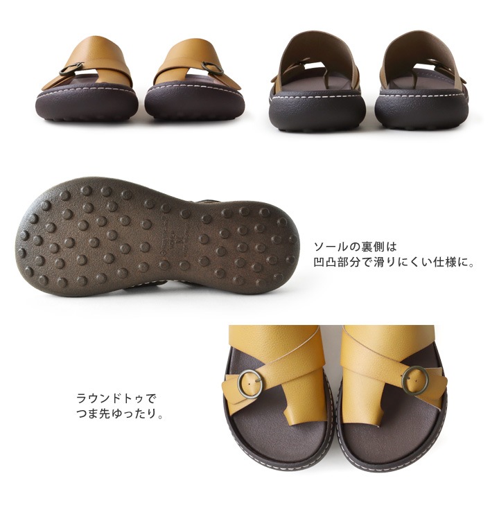 リゲッタカヌー RegettaCanoe<br>CJNT-1004 手染めトングサンダル レディース ぺたんこ 履きやすい 歩きやすい