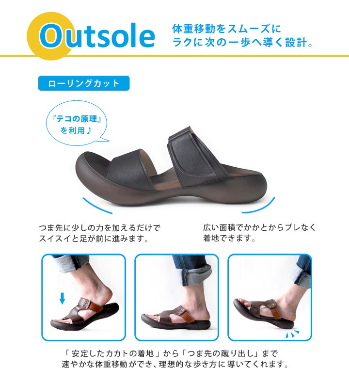 リゲッタカヌー RegettaCanoe　CJFD-5369　メンズ　フィールドソール　ベルクロサンダル