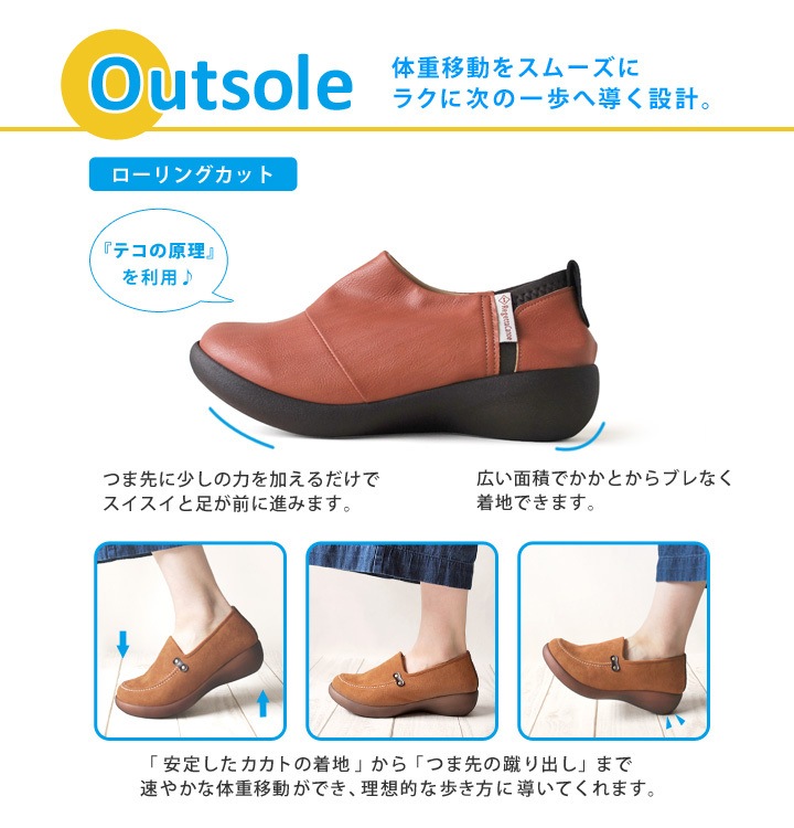 リゲッタカヌー　RegettaCanoe CJAL-4109b スリッポンシューズ アシンメトリーロー ウェッジヒール 履きやすい   歩きやすい シンプル カジュアル