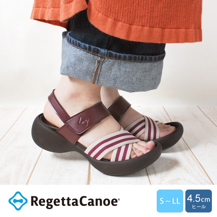 脚長効果で履きやすく歩きやすいHermesティポリ エスパドリーユ リゲッタカヌー RegettaCanoe CJEG-5238a エッグヒール ボーダー