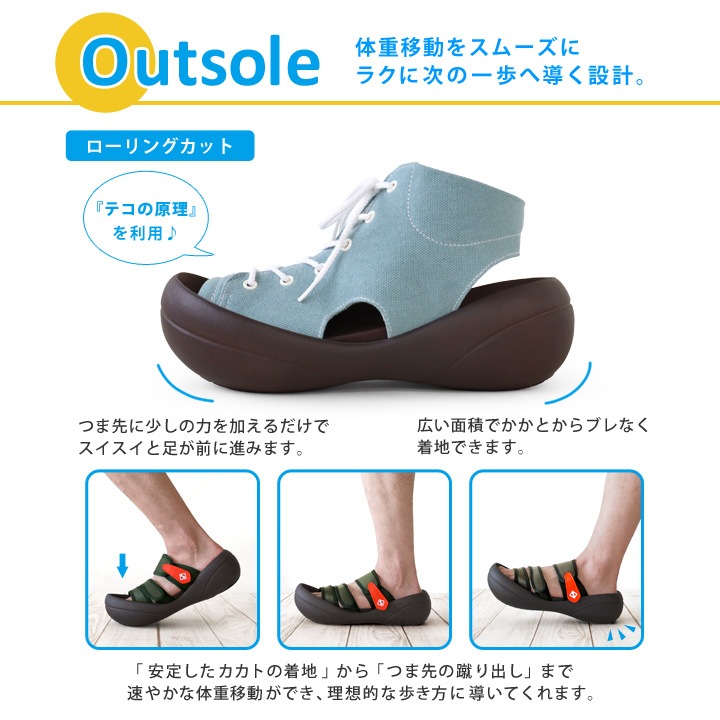 リゲッタカヌー RegettaCanoe CJBF-5200 ビッグフット レディース ブーツサンダル ファスナー レースアップ 靴紐 履きやすい 歩きやすい 疲れにくい