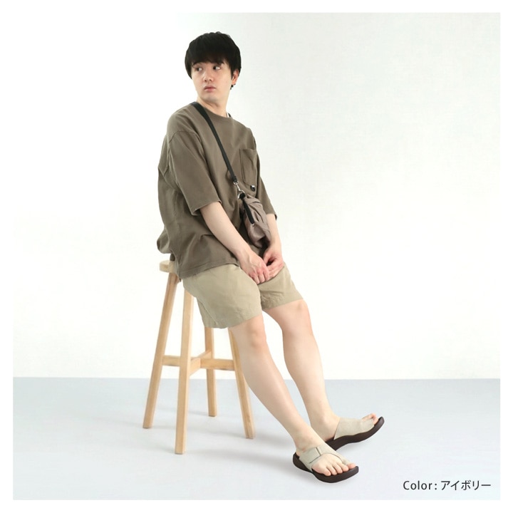 リゲッタ Re:getA <br>R-235M メンズ トングサンダル グミサンダル ベルクロ カバー 歩きやすい　履きやすい 父の日