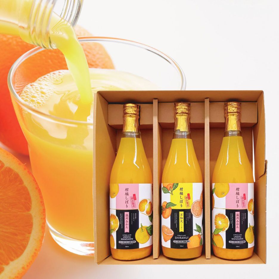 みかんジュース720ml×3（温州×2・不知火×1）MK-3【送料込/パーク七里御浜】